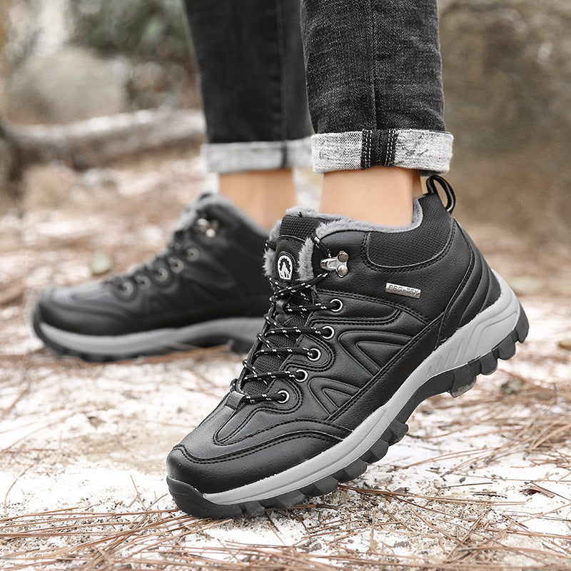 Herren wasserdichte Winter-Trekkingschuhe mit gefüttertem Innenfutter, verstärkter Zehenkappe und griffiger Profilsohle Drune