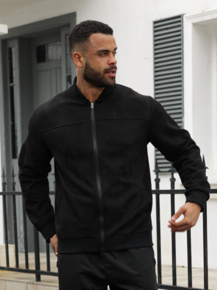 Herren modische Jacke im sportlichen Suede-Look Drune