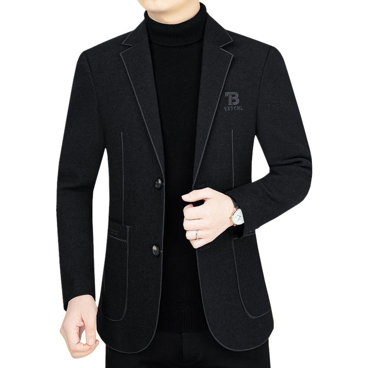 Herren Slim-Fit Sakko aus leichtem MischgewDrunee mit Struktur Drune