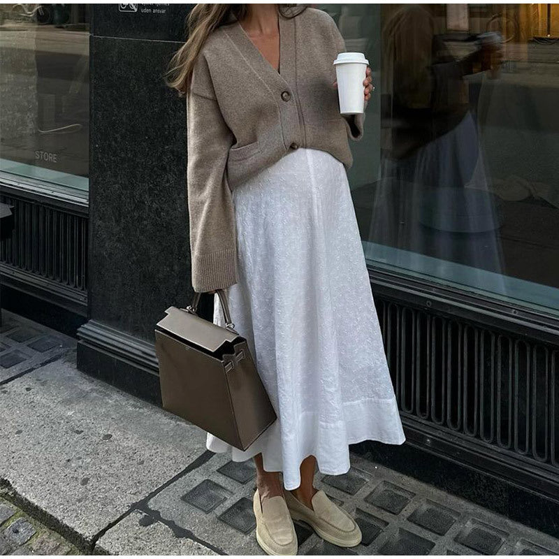 Damen Strickjacke mit eleganter Schnittführung und oversized Ärmeln Drune