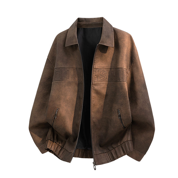 Herren Modische Bikerjacke im Vintage-Look Drune
