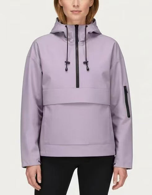 Damen Stylische Anorakjacke mit Kapuze
