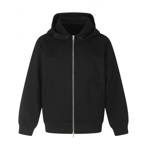 Unisex Boxy-Kapuzenjacke im Minimalstil mit Zwei-Wege-Metallreißverschluss und verdeckten Seitennahttaschen Drune