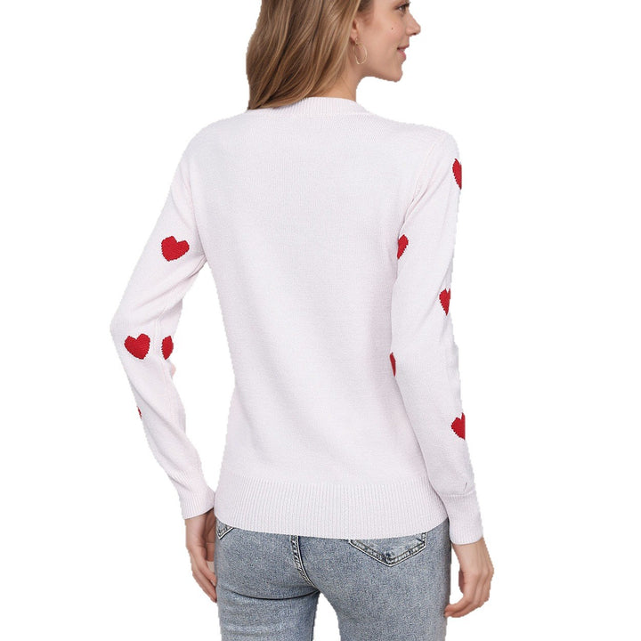 Damen Strickpullover mit Herz-Design und feiner Struktur Drune