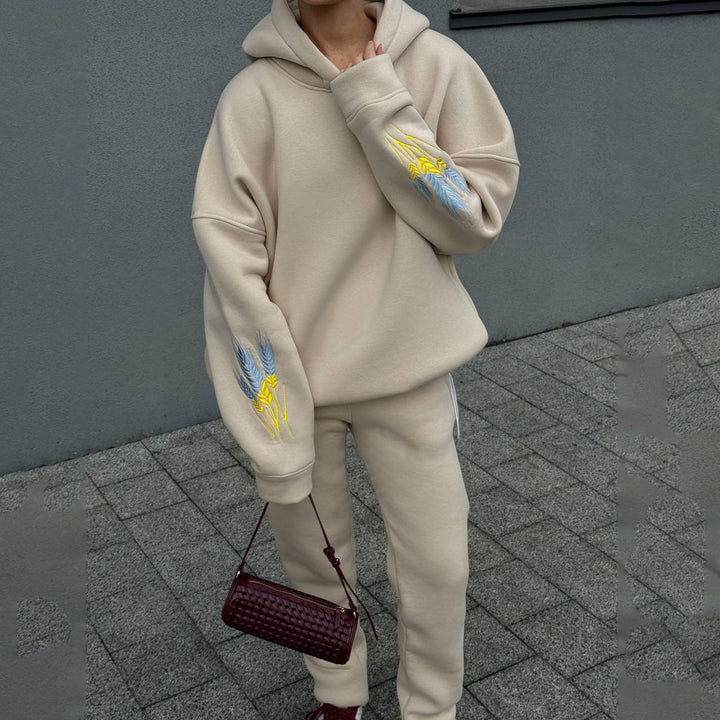 Damen Sportliches Set aus Hoodie und Jogginghose Drune