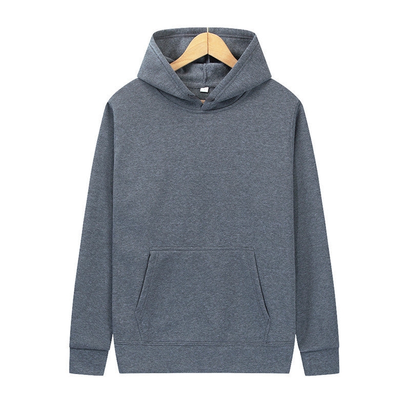 Unisex minimalistischer Kapuzenpullover ohne Reißverschluss mit innen angerautem French-Terry und integrierter Kängurutasche Drune