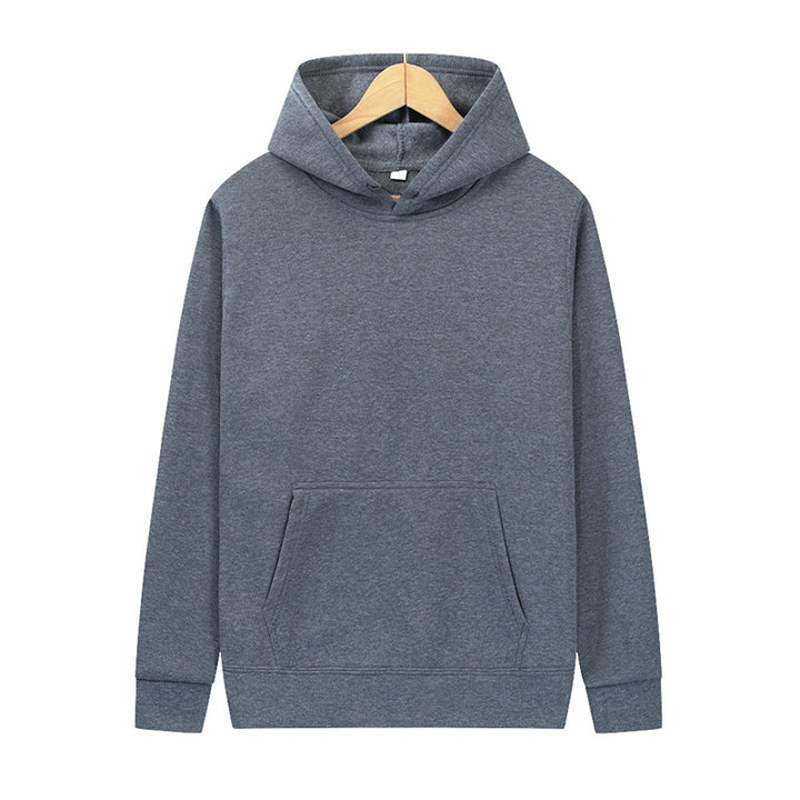 Unisex minimalistischer Kapuzenpullover ohne Reißverschluss mit innen angerautem French-Terry und integrierter Kängurutasche Drune