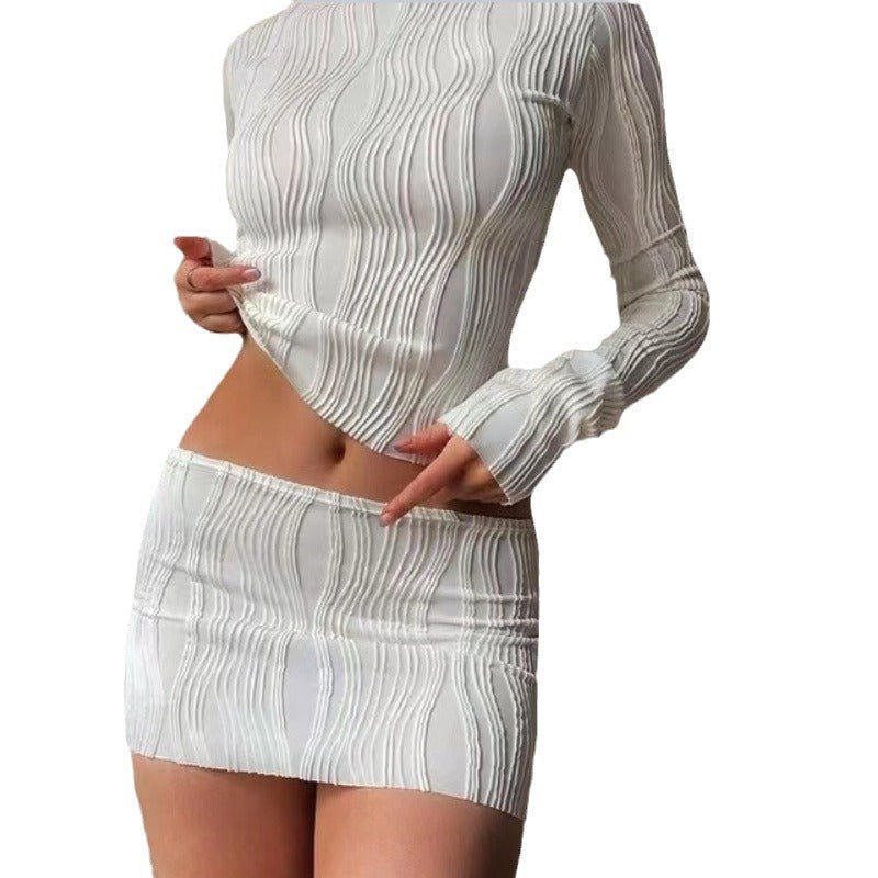 Damen Langarmshirt mit strukturiertem Design Drune