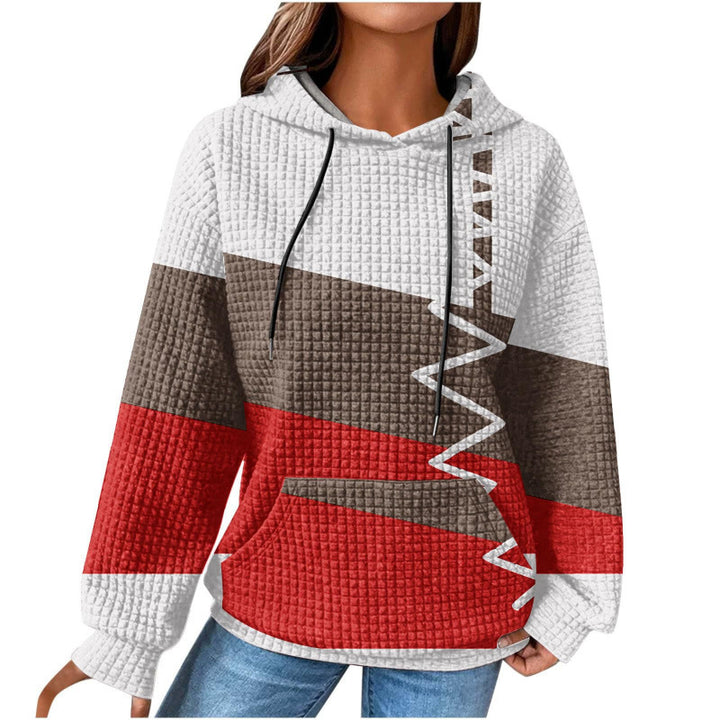 Damen Modischer Kapuzenpullover im Karodesign Drune