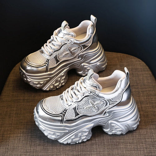 Damen Chunky Sneakers mit voluminösem Profil und atmungsaktiver Struktur Drune