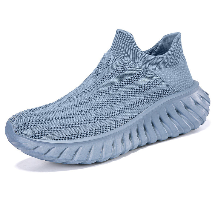 Unisex nan nahtloser Strick-Schlupf-Sneaker mit elastischem Sockenkragen und profiliertem Dämpfungssohlenprofil Drune