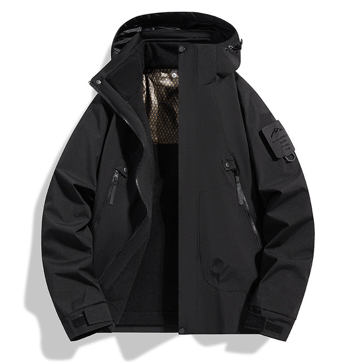 Damen Wasserabweisende Softshell-Funktionsjacke mit verstellbarer Kapuze, winddichter Membran und schrägen Reißverschlusstaschen Drune