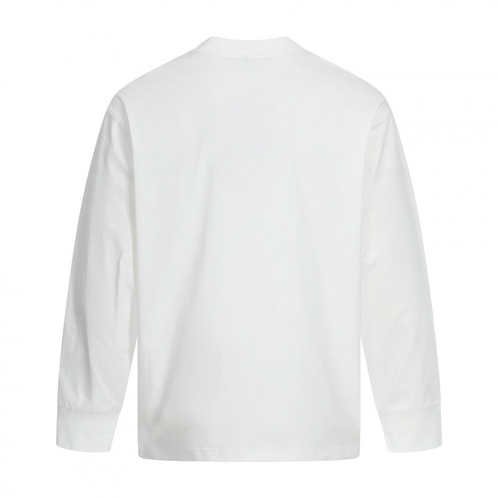 Unisex Langärmeliges Oversize-Basic-Shirt mit Rundhalsausschnitt Drune