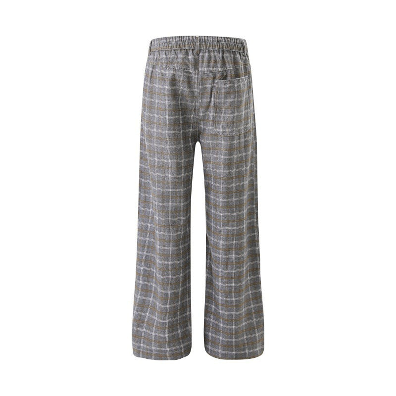 Damen Hochtaillierte weite karierte Culotte‑Hose mit Bügelfalte Drune
