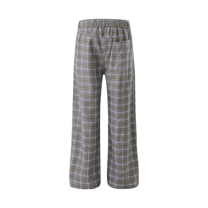 Damen Hochtaillierte weite karierte Culotte‑Hose mit Bügelfalte Drune