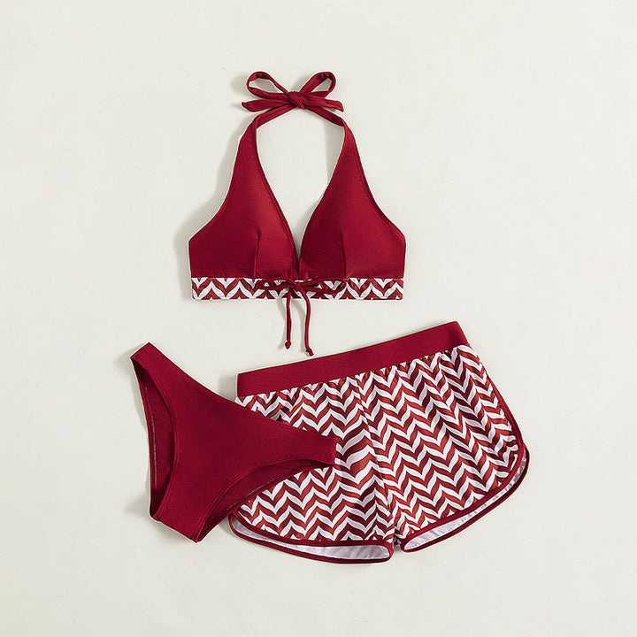 Damen Sportliches Bikini-Set mit verstellbarem Halterneck Drune