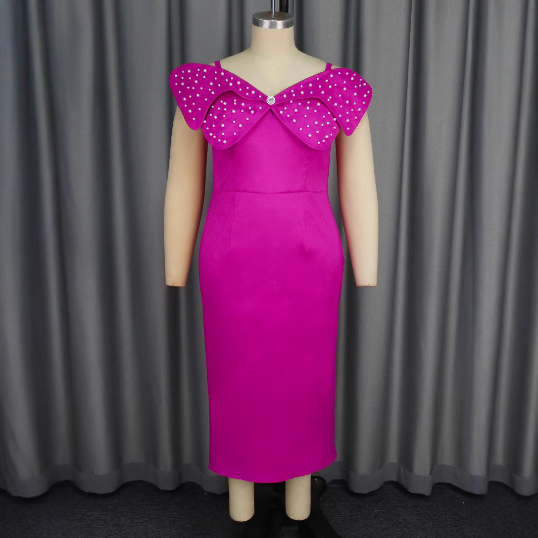 Damen Abendkleid mit auffälligen Rüschen und Glitzer-Details Drune