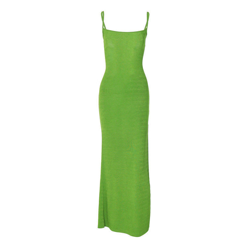 Damen Langes Abendkleid mit elegantem Trägerdesign und figurbetonter Silhouette Drune