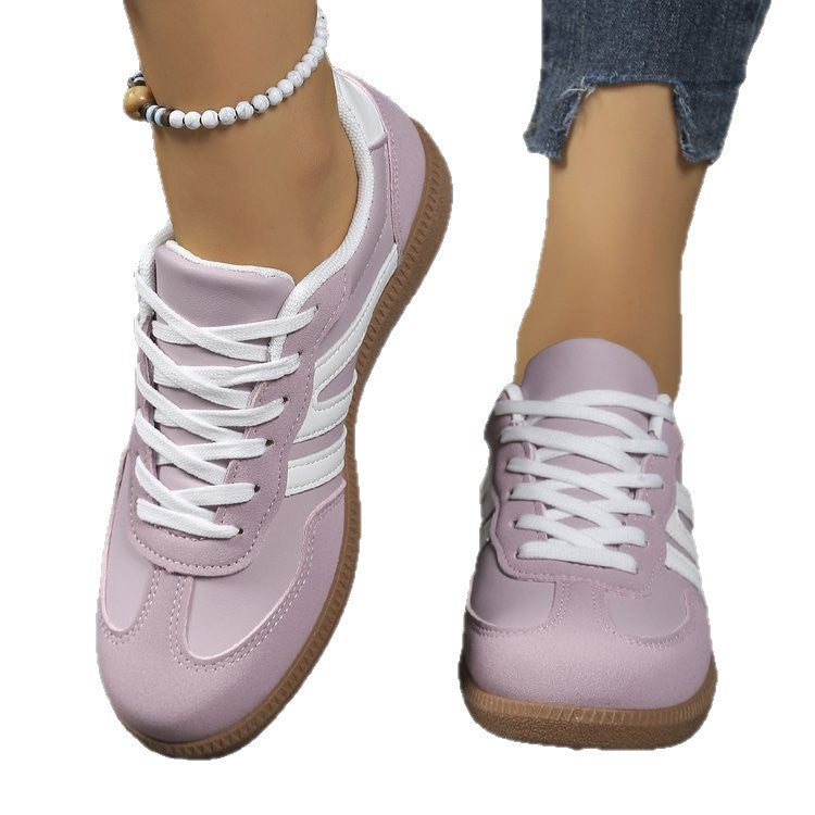 Damen Retro-Sneaker mit Veloursleder-Optik, gepolstertem Komfortfußbett und profilierter Gummilaufsohle Drune