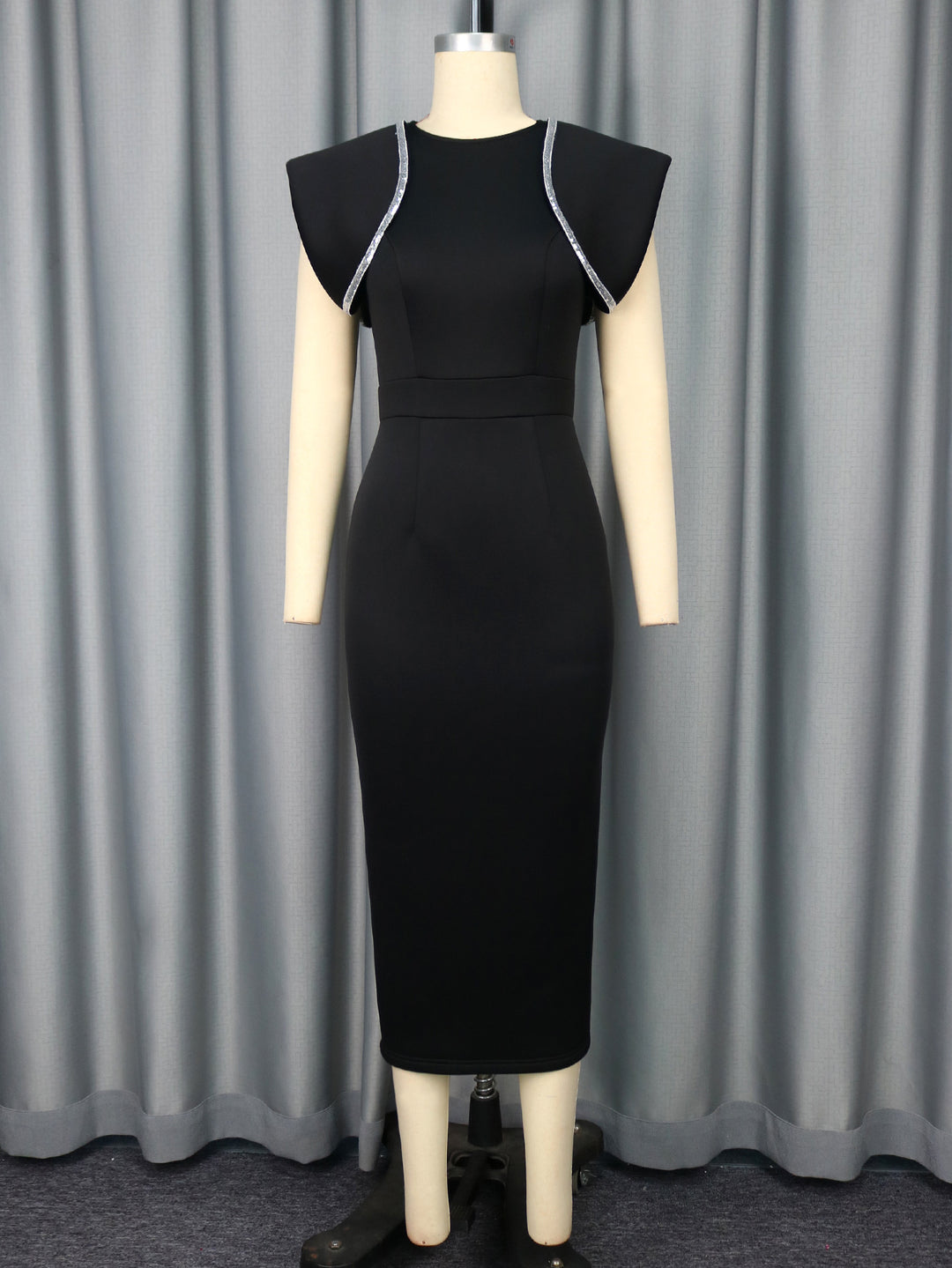 Damen Figurbetontes Kleid mit dekorativem Rüschen-Design Drune