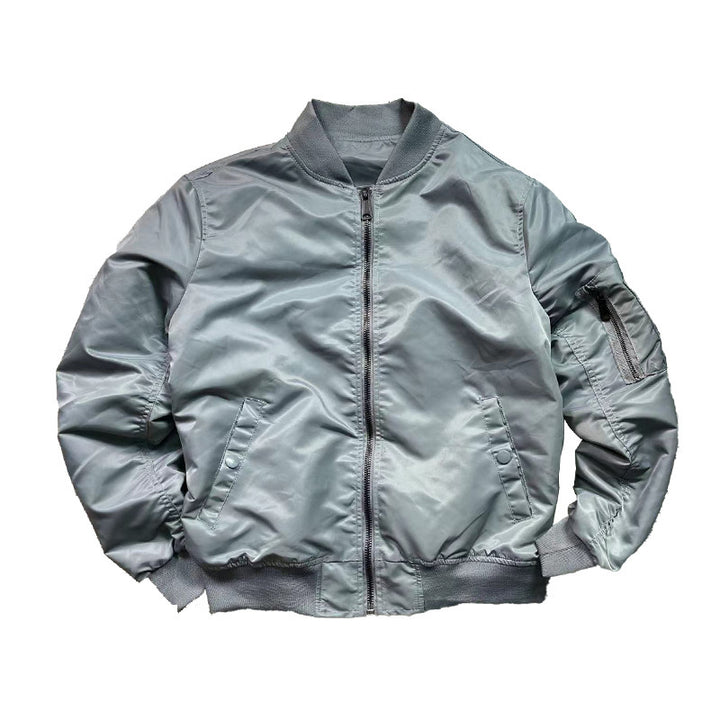 Herren nan Flight-Bomberjacke mit Utility-Ärmeltasche, wind- und wasserabweisendem Nylon sowie geripptem Saum Drune