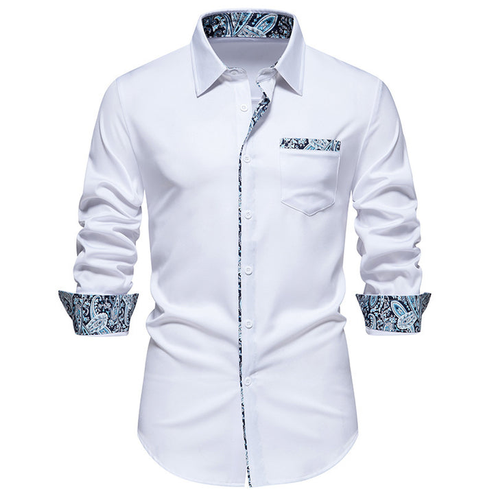 Herren Langarmhemd mit modernem Paisleydesign Drune