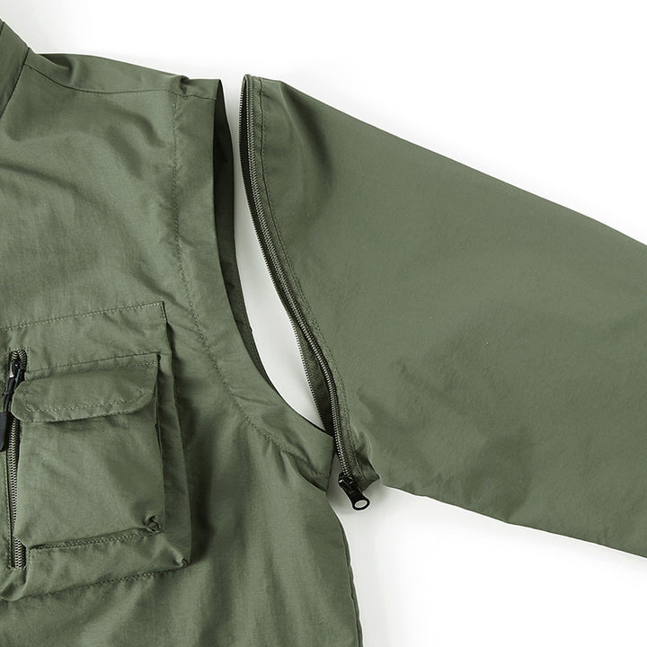 Herren leichte Multifunktions-Fieldjacke mit zahlreichen Utility‑Taschen und Belüftungsdetails Drune