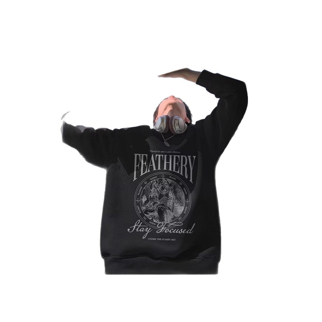 Unisex Lässiger Sweatshirt mit grafischem Druck Drune