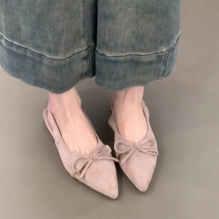 Damen Sling-Ballerinas mit dekorativem Schleifendetail und komfortablem Fußbett Drune