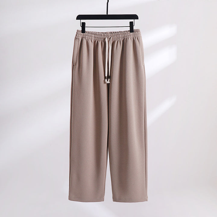 Unisex Gefütterte Fleece-Jogginghose mit elastischem Bund Kordelzug und schmalem Knöchelbündchen Drune