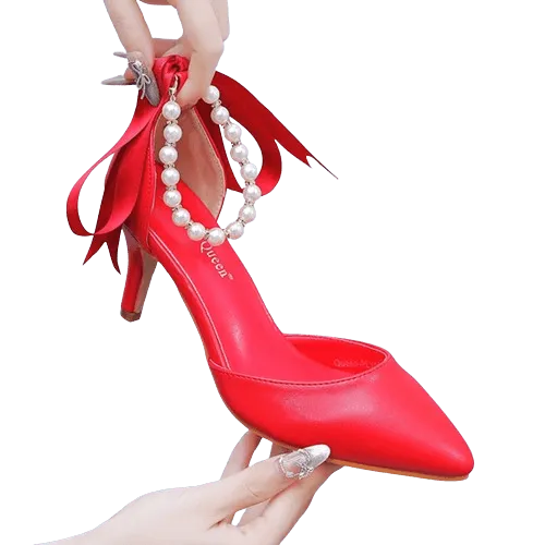 Drune | Elegante Schuhe mit Perlen und Schnalle