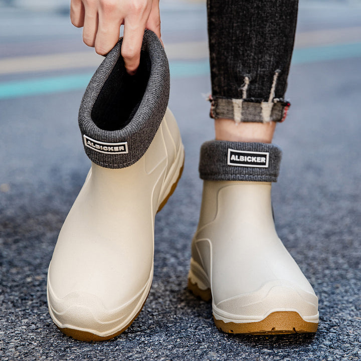 Herren Schlupf-Ankle-Gummistiefel mit stoßdämpfender Leichtsohle und griffiger Profilsohle Drune