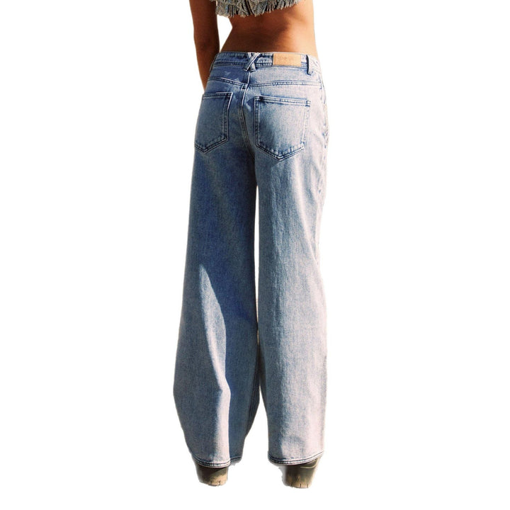 Damen Weitgeschnittene Jeans mit hohem Bund und sanften Ausbleichungen Drune