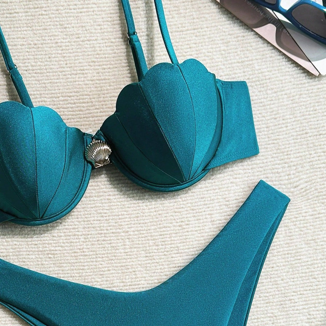 Damen Bikini Set mit Muschel-Design Drune