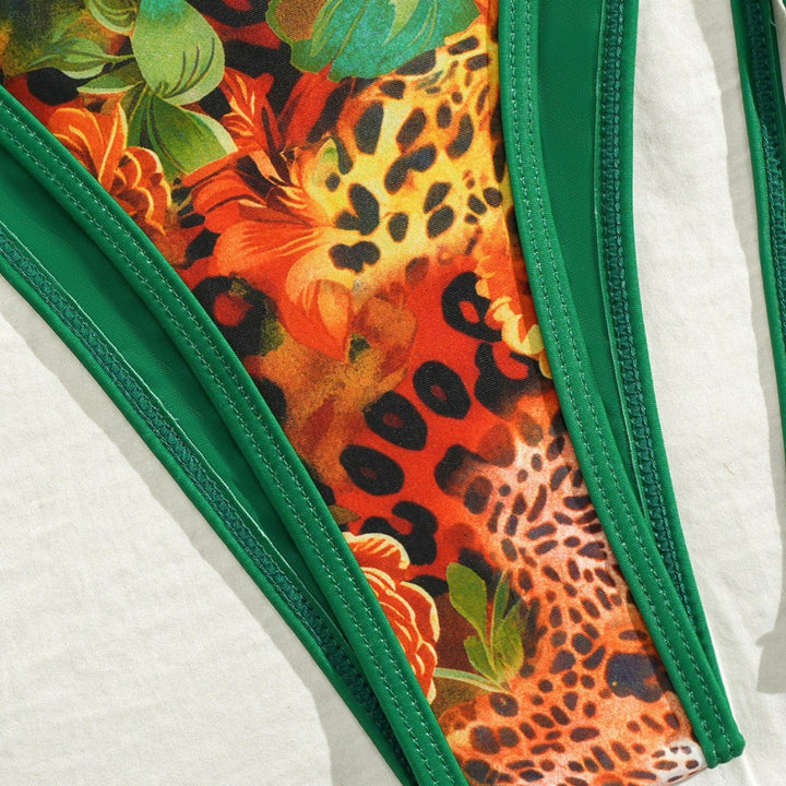 Damen Triangel-Bikini mit floralen Mustern Drune