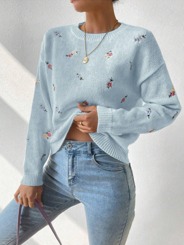 Damen Gemusterter Strickpullover Drune
