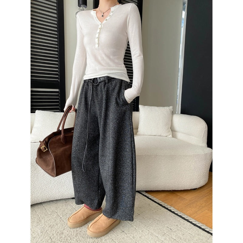 Damen gemütliche Strickjacke mit dekorativen Knöpfen und Taschen Drune