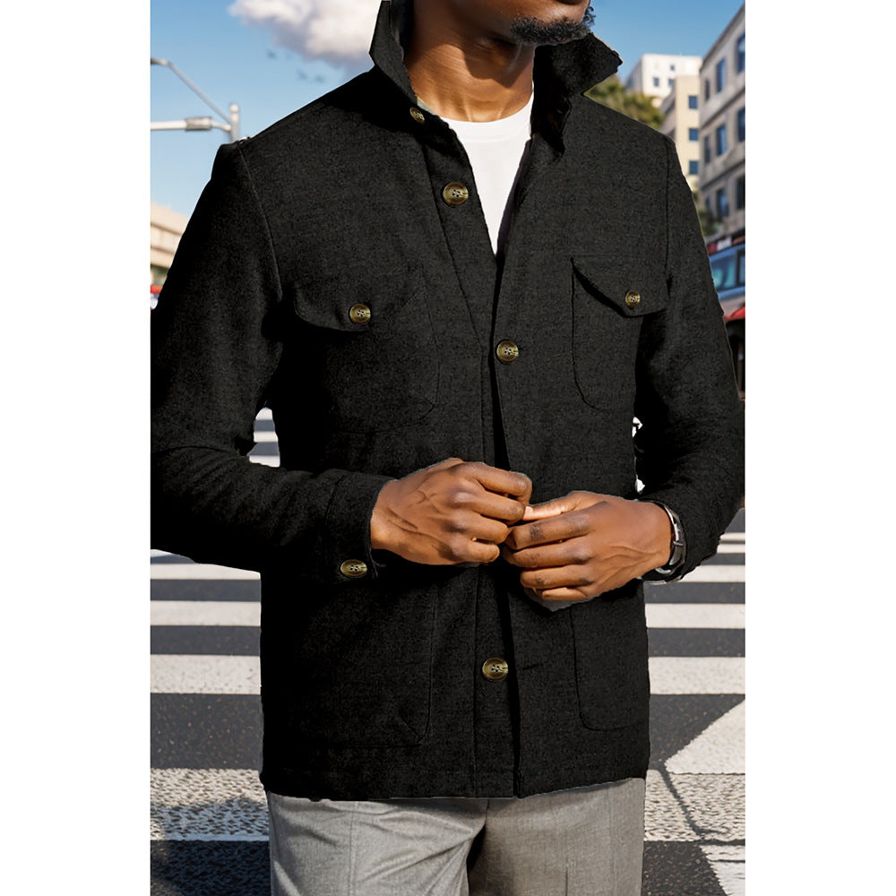 Herren modische Outdoor Jacke mit praktischen Taschen Drune