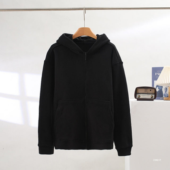Damen Fleece-Hoodie mit durchgehendem Reißverschluss und Kängurutaschen Drune