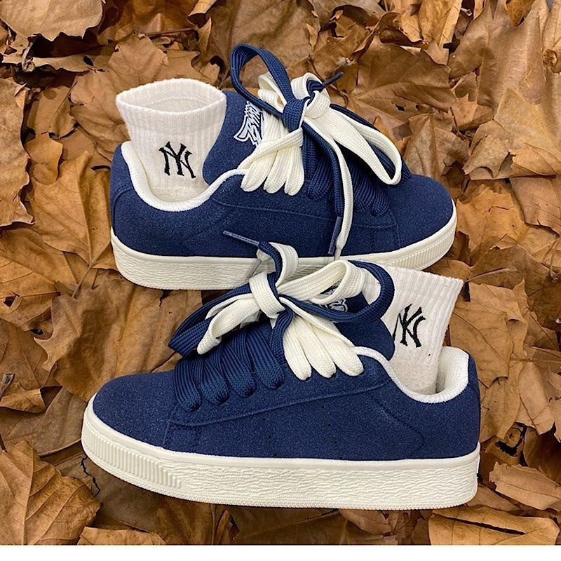 Damen Sportliche Sneakers mit Knotenschnürung und flexiblem Obermaterial Drune