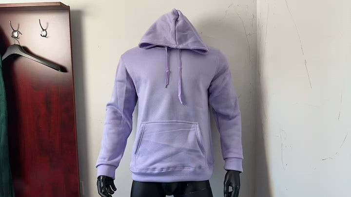Unisex nan Heavyweight-Kapuzenpullover mit doppelt vernähter Kängurutasche, verstärkten Nähten und weichem Fleece-Innenfutter Drune
