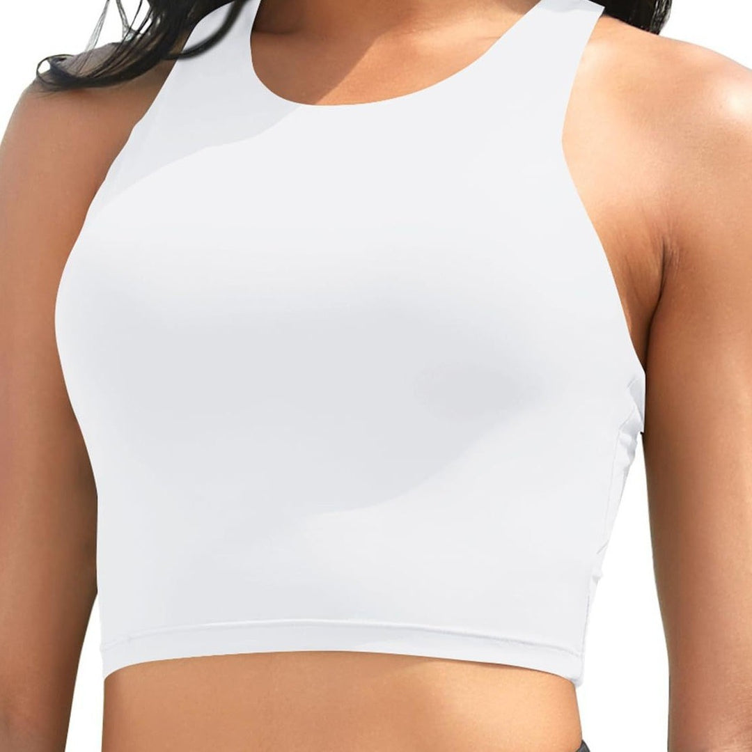 Damen Sportliches Crop-Top Drune