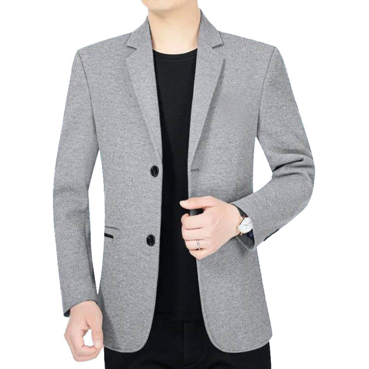 Herren Slim-Fit Sakko mit dezentem Logo und StrukturgewDrunee Drune