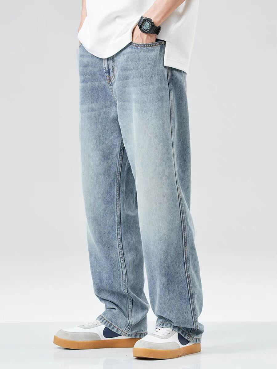 Herren Weitgeschnittene Jeans mit hohem Bund Drune