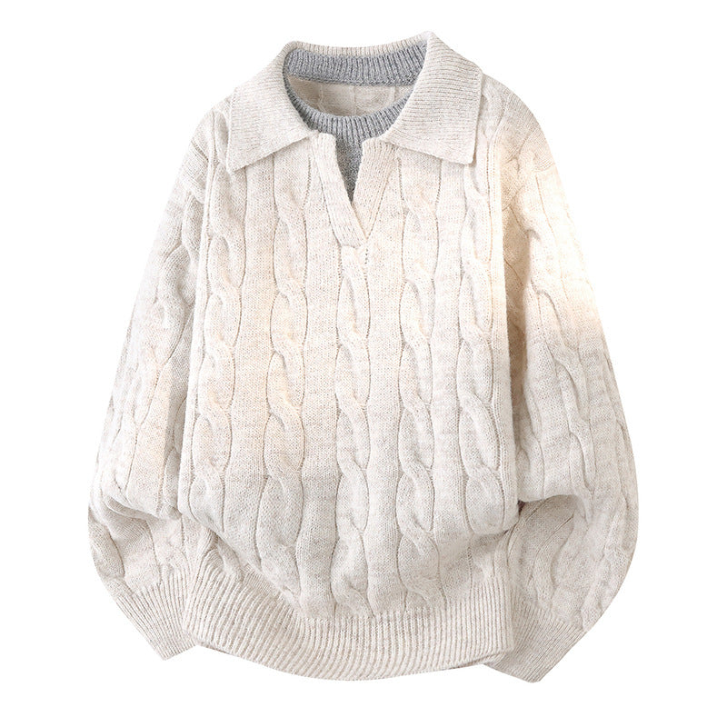 Damen Übergroßer Strickpullover Drune