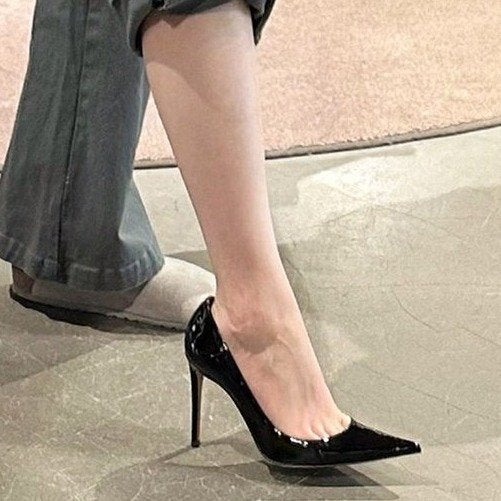 Damen glamouröse High-Heels mit funkelndem Obermaterial und Stiletto-Absatz Drune