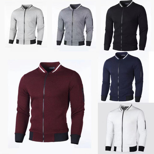 Herren strukturierte Sport-Zip-Jacke Drune