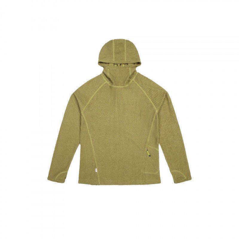 Unisex Texturierter Kapuzenpullover im Boxy‑Cut aus Waffelstrick mit Raglanärmeln und aufgesetzter Tasche Drune