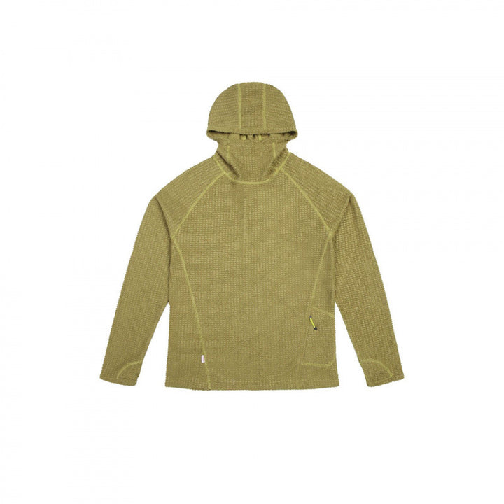 Unisex Texturierter Kapuzenpullover im Boxy‑Cut aus Waffelstrick mit Raglanärmeln und aufgesetzter Tasche Drune