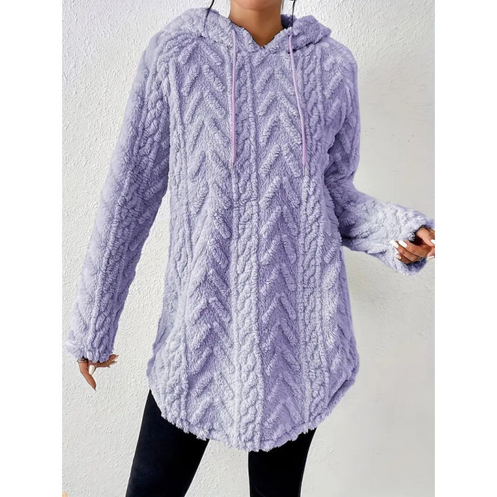 Damen Kuschelige Strickjacke mit Kapuze und seitlichen Taschen Drune